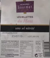 Mängden socker i Les rillettes du Mans