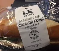 Mängden socker i Le mini magret de canard fumé