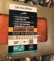 Mängden socker i Saumon fumé / Norvege / 10 tranches