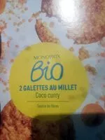 Mängden socker i Galette au millet coco curry
