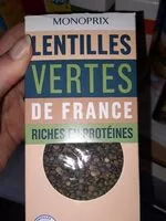 Mängden socker i Lentilles vertes de France