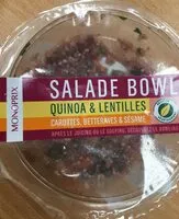 Mängden socker i Salade Bowl Quinoa & Lentilles