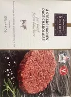 Mängden socker i 4 steaks hachés race charolaise pur boeuf façon bouchère