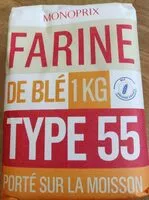Mängden socker i Farine de blé 1kg
