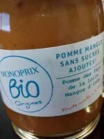 Mängden socker i Pomme mangue sans sucres ajoutés