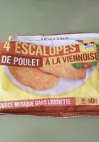 Mängden socker i Escalopes de poulet à la viennoise