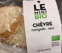 Mängden socker i Le mini bio chèvre courgette noix