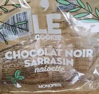 Mängden socker i Le Cookie - Chocolat noir sarrasin noisette