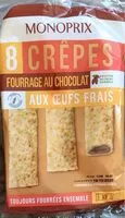 Mängden socker i Crêpes fourrage au chocolat