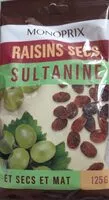 Mängden socker i Raisins secs