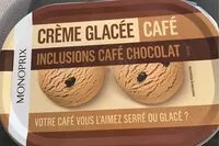 Mängden socker i Crème glacée Café inclusions café chocolat