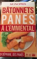 Mängden socker i Batonnet panés a l’emmental