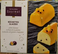 Mängden socker i Buchettes glacees sorbet banane et fruit de la passion