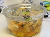 Mängden socker i salade de chou carottes raisins secs graines de courges bio