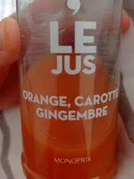 Mängden socker i le Jus orange carotte gingembre
