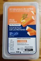 Mängden socker i 20 bâtonnets de surimi à la chair de poissons sauvages