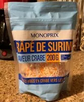 Mängden socker i Râpé de surimi