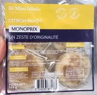 Mängden socker i 16 mini blinis citron pavot