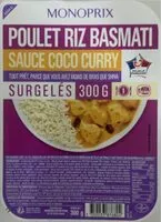 Mängden socker i Poulet riz basmati sauce coco curry