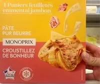 Mängden socker i 4 paniers feuilletés emmental jambon