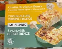 Mängden socker i Gratin de choux fleurs a la creme fraiche et a l’emmenthal