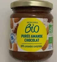 Mängden socker i Purée amande chocolat