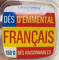 Mängden socker i Dés d’emmental français dés raisonnables