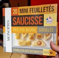Mängden socker i 20 mini feuilletés saucisse