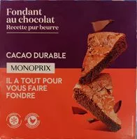 Mängden socker i Fondant au chocolat