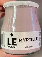 Mängden socker i Le yaourt myrtille