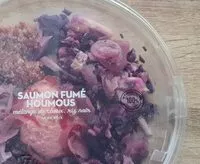 Mängden socker i Saumon fumé houmous, mélange de choux, riz noir