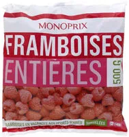 Mängden socker i Framboises entières, surgelés