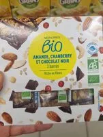 Mängden socker i Barres amande cranberry et chocolat noir