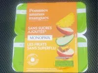 Mängden socker i Pommes ananas mangue