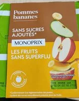 Mängden socker i Purée de fruits pommes bananes