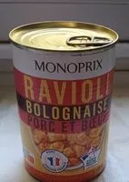 Mängden socker i Ravioli bolognaise