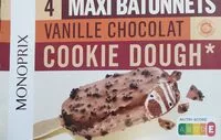 Mängden socker i Maxi bâtonnets vanille chocolat cookie dough