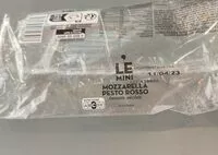Mängden socker i Sandwich mozzarella pesto rosso le mini
