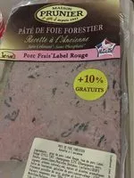Mängden socker i Prunier Pâté de foie forestier la barquette de 170 g