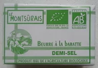 Mängden socker i Beurre à la baratte Demi-Sel Bio (80 % MG)