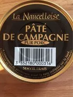 Mängden socker i Pate de campagne pur porc LA NAUCELLOISE