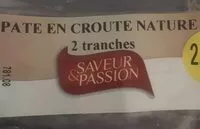 Mängden socker i Pate en croute nature