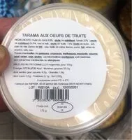 Mängden socker i Tarama ax oeufs de truite