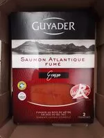 Mängden socker i Guyader Saumon Atlantique fumé Ecosse Label Rouge la barquette de 2 tranches 80 g