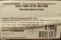 Mängden socker i Truite fumée FR 6TR 180G CONG