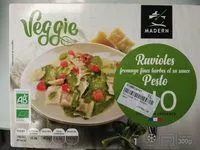 Mängden socker i Ravioles fromage fines herbes et sauce Pesto BIO (Veggie)