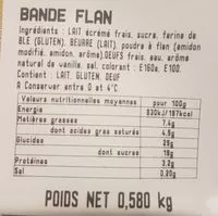 Mängden socker i 580G Bande Flan 27.5X9.5CM