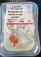 Mängden socker i Blanquette de veau et riz aux carottes