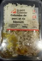 Mängden socker i Colombo de porc et riz basmati
