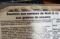Mängden socker i Saumon aux saveurs de noël et riz aux graines de sésame